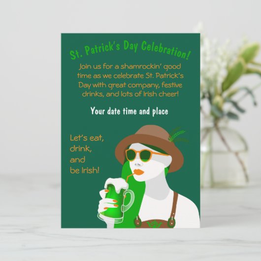 Invitation à la fête de la Saint-Patrick (Debout devant)