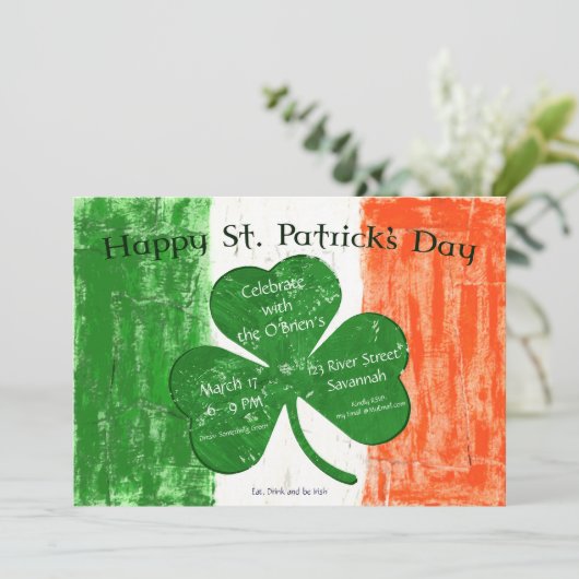 Invitation à la fête de la Saint-Patrick (Debout devant)