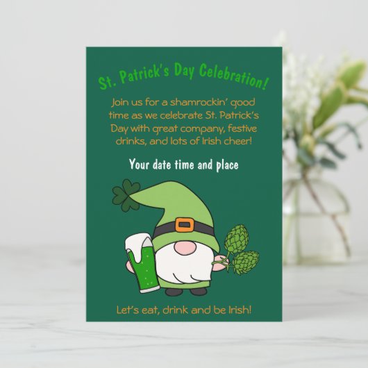 Invitation à la fête de la Saint-Patrick (Debout devant)