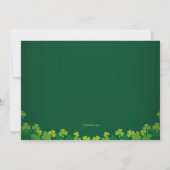 Invitation à la fête de la Saint-Patrick (Dos)