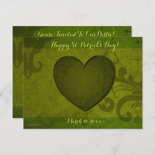 Invitation à la fête de la Saint-Patrick (Devant / Derrière)