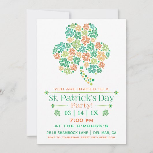 Invitation à la fête de la Saint-Patrick (Devant)