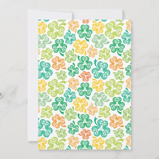 Invitation à la fête de la Saint-Patrick (Dos)