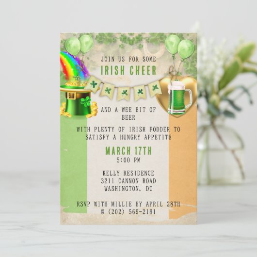 Invitation à la fête de la Saint-Patrick (Debout devant)