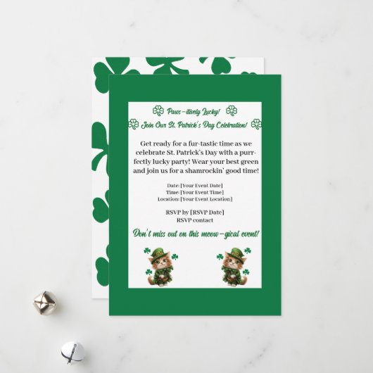 Invitation à la fête de la Saint-Patrick - Amoureu (Devant/Arrière en situation)