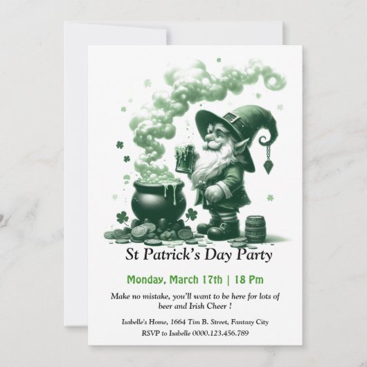 Invitation à la fête de la Saint-Patrick - Beaucou (Devant)