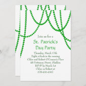 Invitation à la fête de la Saint Patrick -blanc (Devant / Derrière)