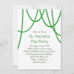Invitation à la fête de la Saint Patrick -blanc