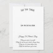 Invitation à la fête de la Saint-Patrick Casquette (Dos)