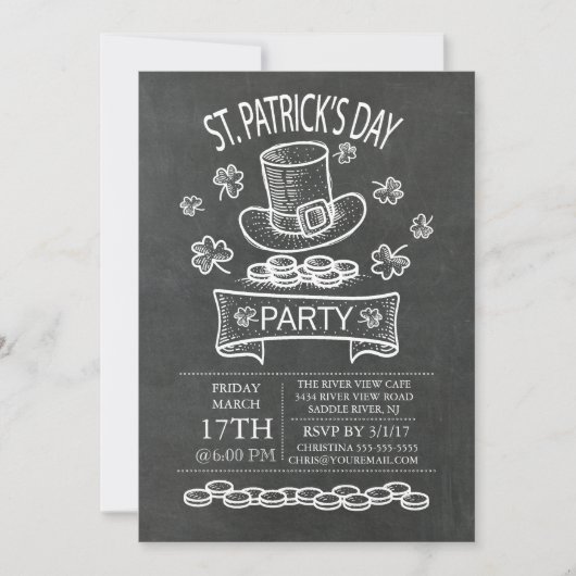 Invitation à la fête de la Saint-Patrick de Blackb (Devant)