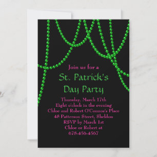 Invitation à la fête de la Saint Patrick en rose e