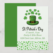 Invitation à la fête de la Saint-Patrick Leprechau (Devant / Derrière)