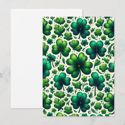 Invitation à la fête de la Saint-Patrick Lucky Sha (Devant / Derrière)