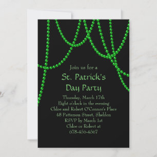 Invitation à la fête de la Saint Patrick - noir