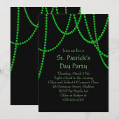 Invitation à la fête de la Saint Patrick - noir (Devant / Derrière)