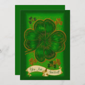 Invitation à la fête de la Saint-Patrick pour la f (Devant / Derrière)