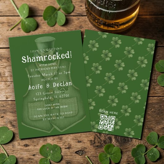 Invitation à la fête de la Saint-Patrick Shamrocke