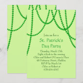 Invitation à la fête de la Saint Patrick - vert (Devant / Derrière)