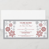 Invitation à la fête de la Saint-Sylvestre (rouge) (Devant / Derrière)