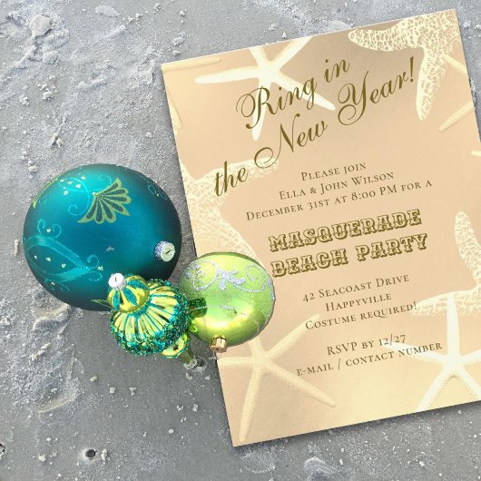 Invitation à la fête de la Saint-Sylvestre sur la