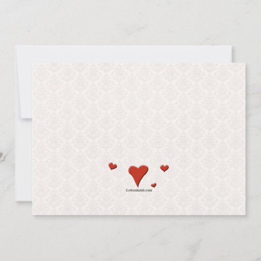 Invitation à la fête de la Saint Valentin (Dos)