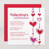 Invitation à la fête de la Saint Valentin (Devant / Derrière)