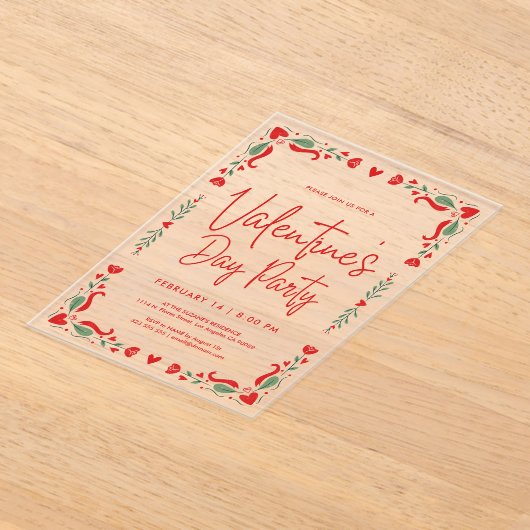 Invitation à la fête de la Saint-Valentin (Poser)