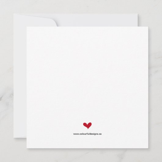 Invitation à la fête de la Saint Valentin (Dos)