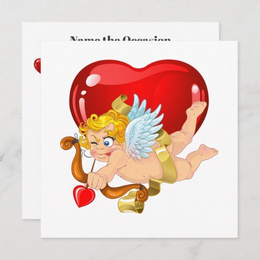 Invitation à la fête de la Saint-Valentin (Devant / Derrière)