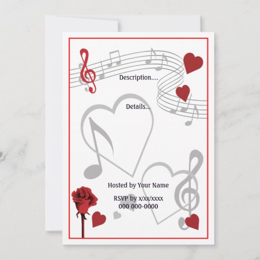 Invitation à la fête de la Saint-Valentin (Dos)