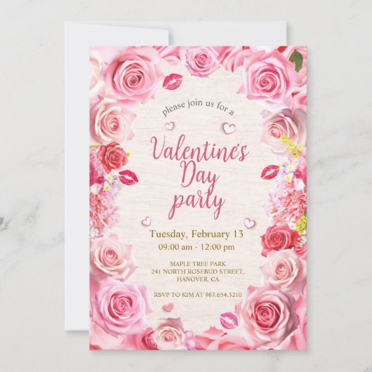 Invitation à la fête de la Saint Valentin (Devant)