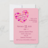 Invitation à la fête de la Saint-Valentin avec cœu (Devant)