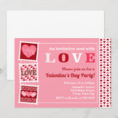 Invitation à la fête de la Saint-Valentin, Coeur d (Devant / Derrière)