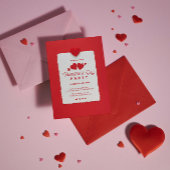 Invitation à la fête de la Saint-Valentin Cœur Rou