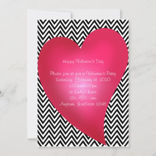 Invitation à la fête de la Saint-Valentin de Chevr (Devant)