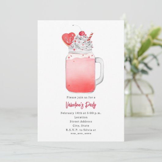 Invitation à la fête de la Saint-Valentin Love Mil (Debout devant)