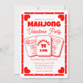 Invitation à la fête de la Saint-Valentin Mahjong (Devant)