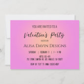 Invitation à la fête de la Saint-Valentin ou de la (Dos)