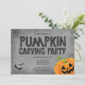 Invitation à la fête de la sculpture Citrouille d' (Debout devant)