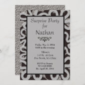 Invitation à la fête de la surprise Abstraite noir (Devant / Derrière)