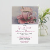 INVITATION À LA FÊTE DE LA THÉIÈRE FUCHSIA ROSÉ (Debout devant)