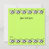 Invitation à la fête de la vache folle à la ferme  (Dos)