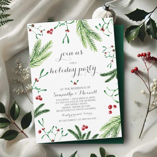 Invitation à la fête de la verdure de Noël