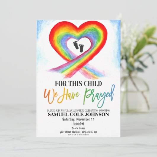 Invitation à la fête de l'adoption (Debout devant)