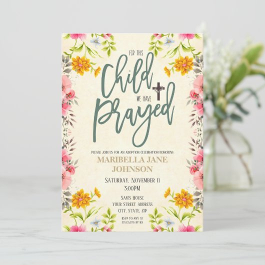 Invitation à la fête de l'adoption (Debout devant)