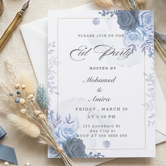 Invitation à la fête de l'Aïd Élégante célébration