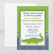 Invitation à la fête de l'alligator (Devant / Derrière)