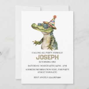 Invitation à la fête de l'alligator Fête au bord d