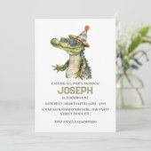 Invitation à la fête de l'alligator Piscine (Debout devant)