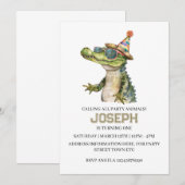 Invitation à la fête de l'alligator Piscine (Devant / Derrière)